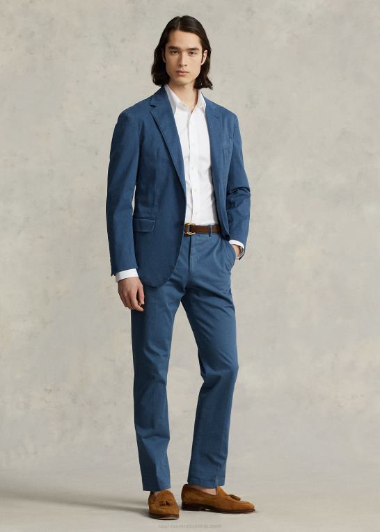 clancy blå Mænd Ralph Lauren beklædningsfarvet stretch bukser i chinodragt Z426B1102