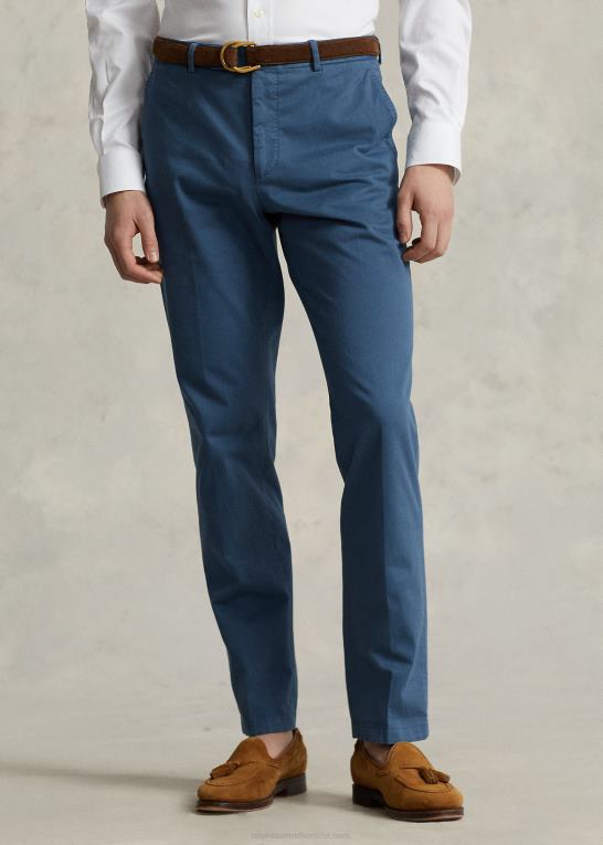 clancy blå Mænd Ralph Lauren beklædningsfarvet stretch bukser i chinodragt Z426B1102