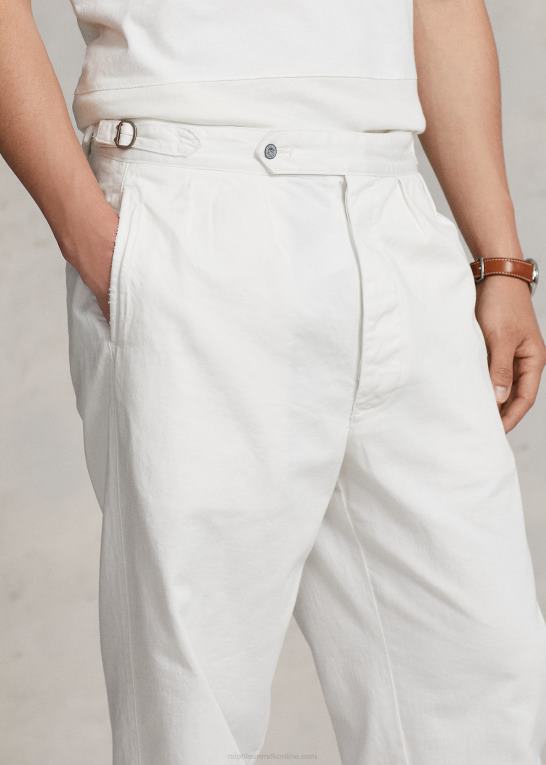 dækvask hvid Mænd Ralph Lauren plisseret twillbukser med afslappet pasform Z426B8626