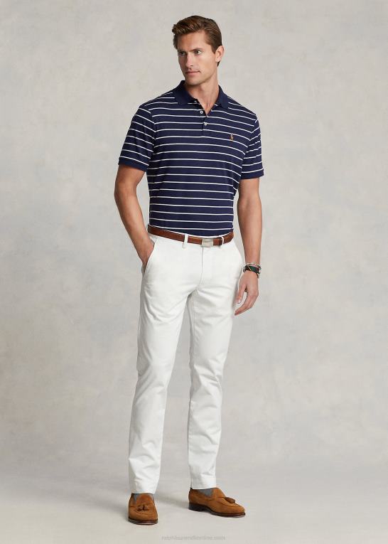 dækvask hvid Mænd Ralph Lauren vaskede stretch chinobukser alle pasform Z426B8386