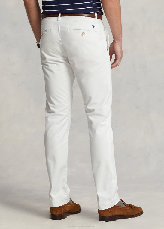 dækvask hvid Mænd Ralph Lauren vaskede stretch chinobukser alle pasform Z426B8386