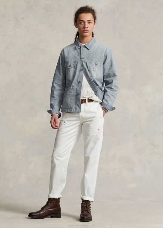 dækvask hvid/nautisk Mænd Ralph Lauren nautisk-grafisk chinobuks med lige pasform Z426B1179