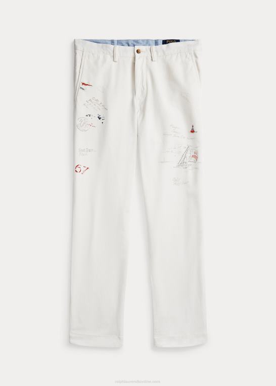 dækvask hvid/nautisk Mænd Ralph Lauren nautisk-grafisk chinobuks med lige pasform Z426B1179