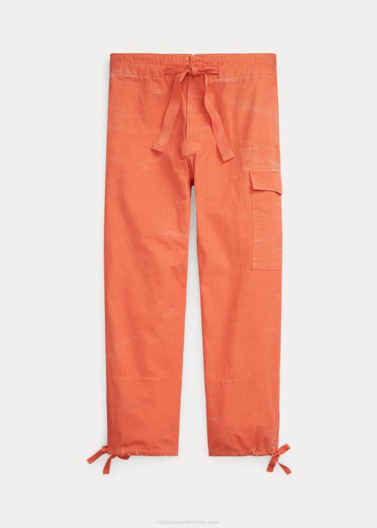 falde orange Mænd Ralph Lauren afslappet pasform canvas cargo bukser Z426B1055