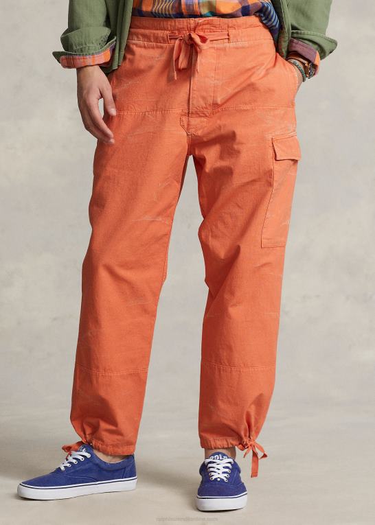 falde orange Mænd Ralph Lauren afslappet pasform canvas cargo bukser Z426B1055