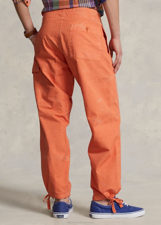 falde orange Mænd Ralph Lauren afslappet pasform canvas cargo bukser Z426B1055