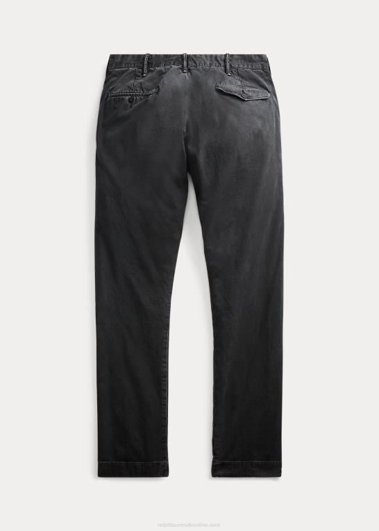 falmet sort Mænd Ralph Lauren slim fit chinobukser Z426B1711