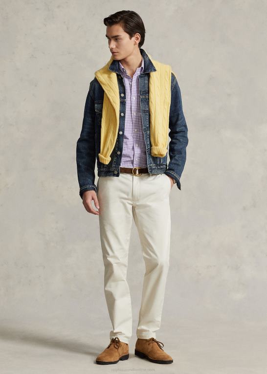 fløde Mænd Ralph Lauren stretch slim fit chinobukser Z426B469