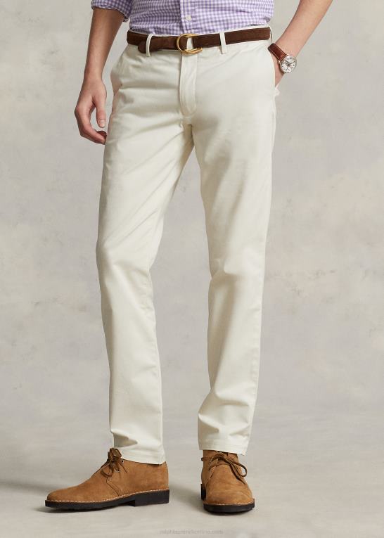 fløde Mænd Ralph Lauren stretch slim fit chinobukser Z426B469