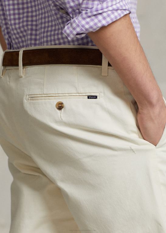 fløde Mænd Ralph Lauren stretch slim fit chinobukser Z426B469
