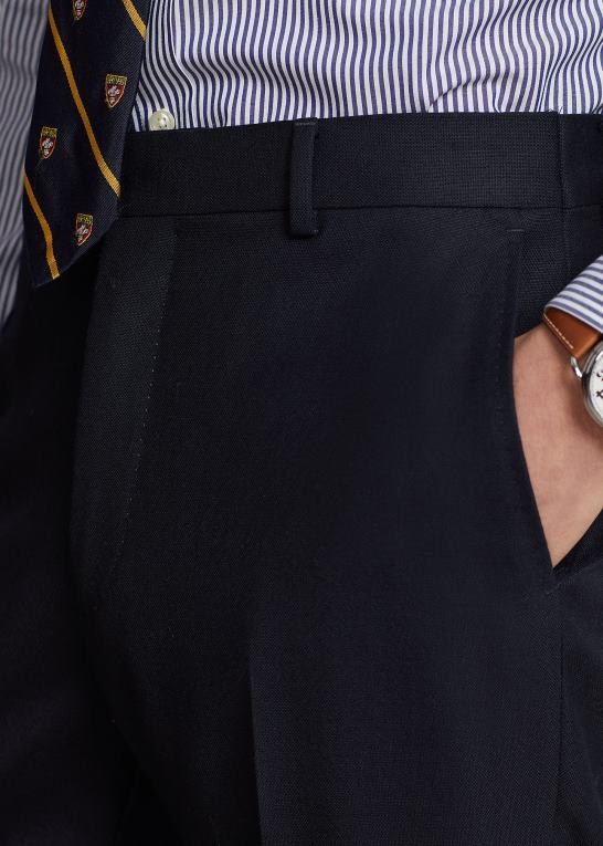 flåde Mænd Ralph Lauren uld oxford jakkesætsbuks Z426B571