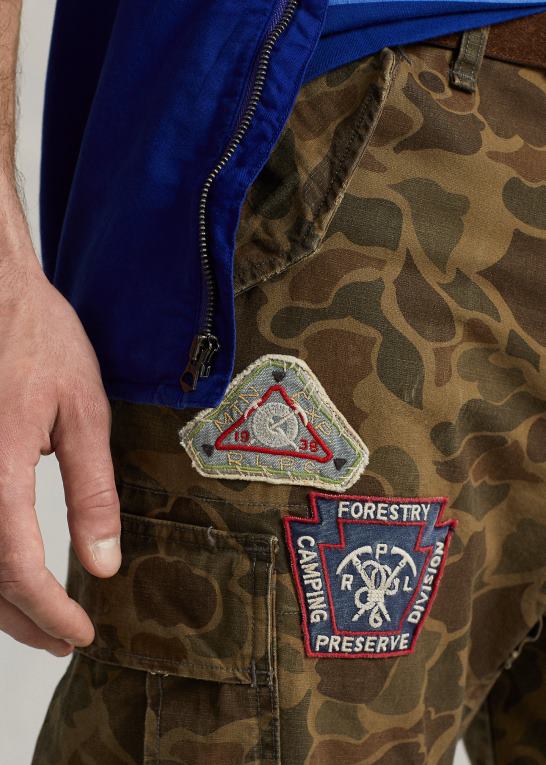 frø camo m/plaster Mænd Ralph Lauren cargobukser i klassisk pasform Z426B1401