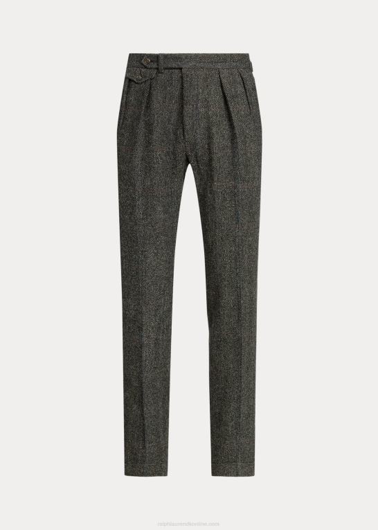 grå Mænd Ralph Lauren morehouse-kollektionen jakkesætsbukser Z426B1298