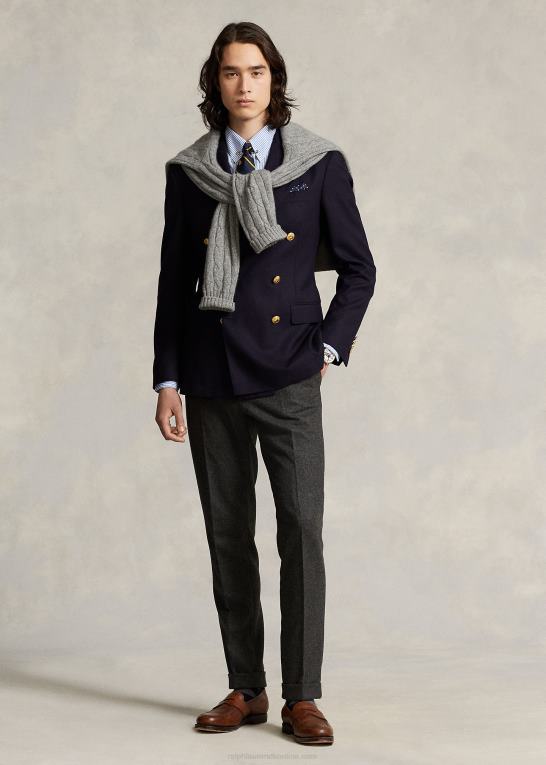 grå Mænd Ralph Lauren stretch flannel bukser Z426B8662
