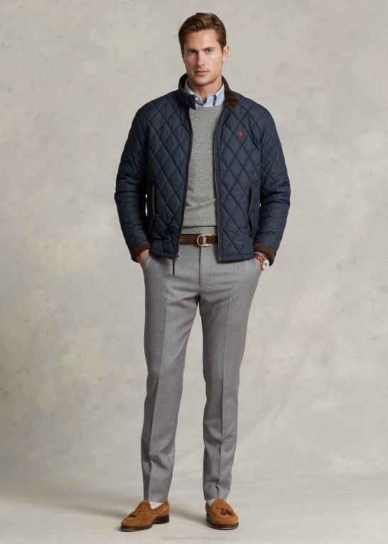 gråmeleret Mænd Ralph Lauren slim fit uld twill bukser Z426B734