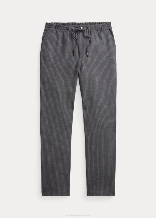 grå nålestribe Mænd Ralph Lauren Neale Prepster klassiske bukser med konisk pasform Z426B858