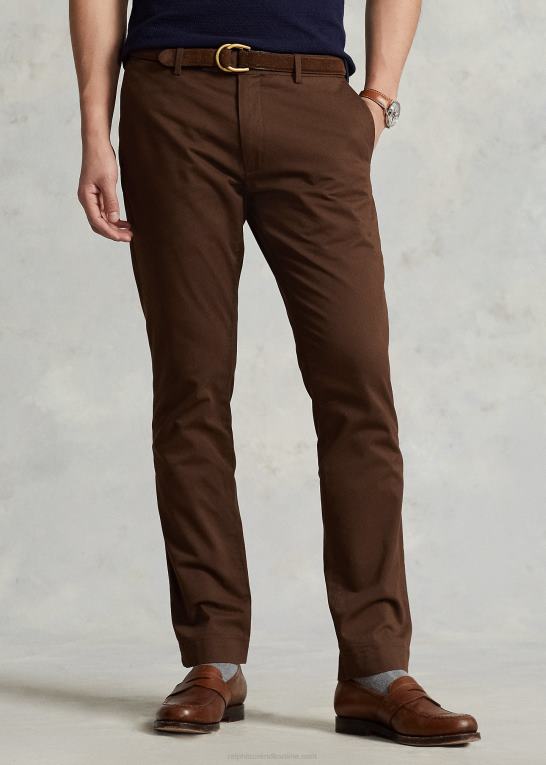 gren brun Mænd Ralph Lauren stretch slim fit chinobukser Z426B470