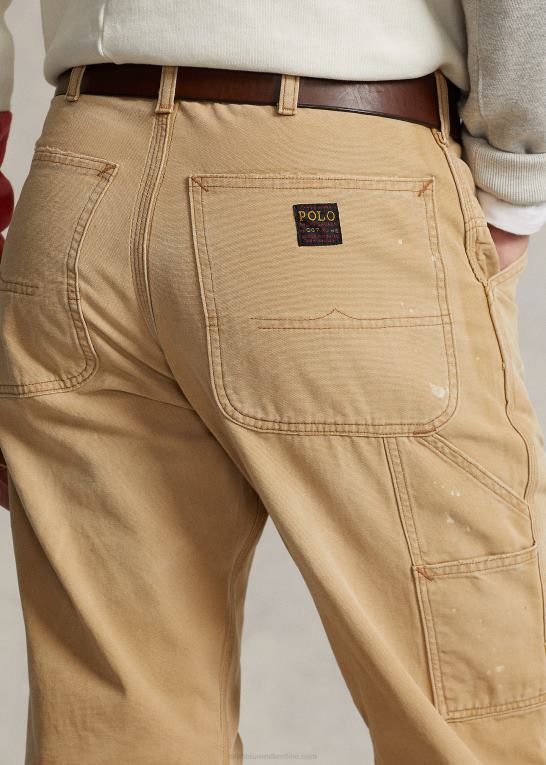 guyer Mænd Ralph Lauren afslappet pasform maling-splatter lærredsbukser Z426B8510