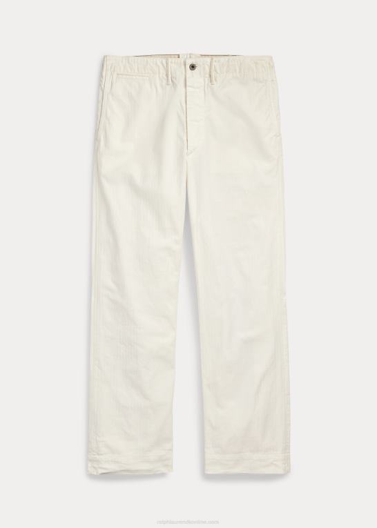 hvid Mænd Ralph Lauren sildebens twill feltbukser Z426B1691