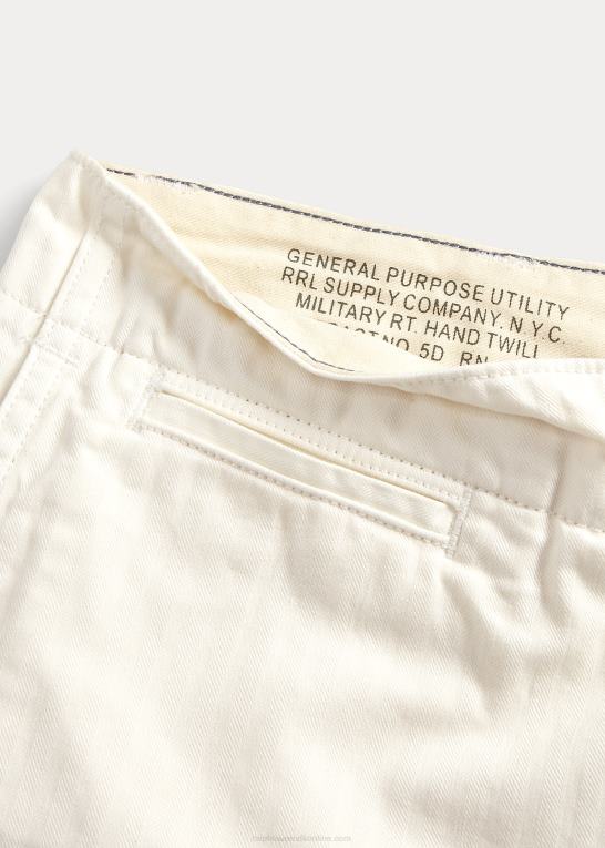 hvid Mænd Ralph Lauren sildebens twill feltbukser Z426B1691