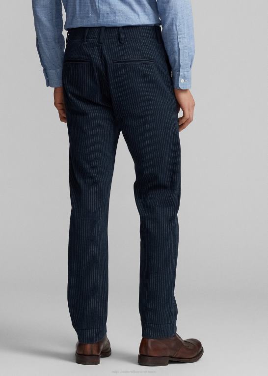 indigo nålestribe Mænd Ralph Lauren officer nålestribet sildebensbuks Z426B1698