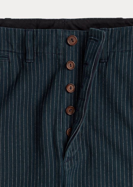 indigo nålestribe Mænd Ralph Lauren officer nålestribet sildebensbuks Z426B1698
