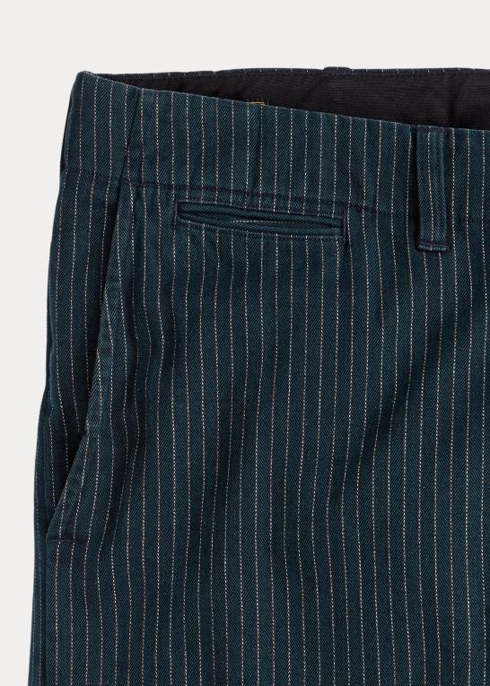 indigo nålestribe Mænd Ralph Lauren officer nålestribet sildebensbuks Z426B1698
