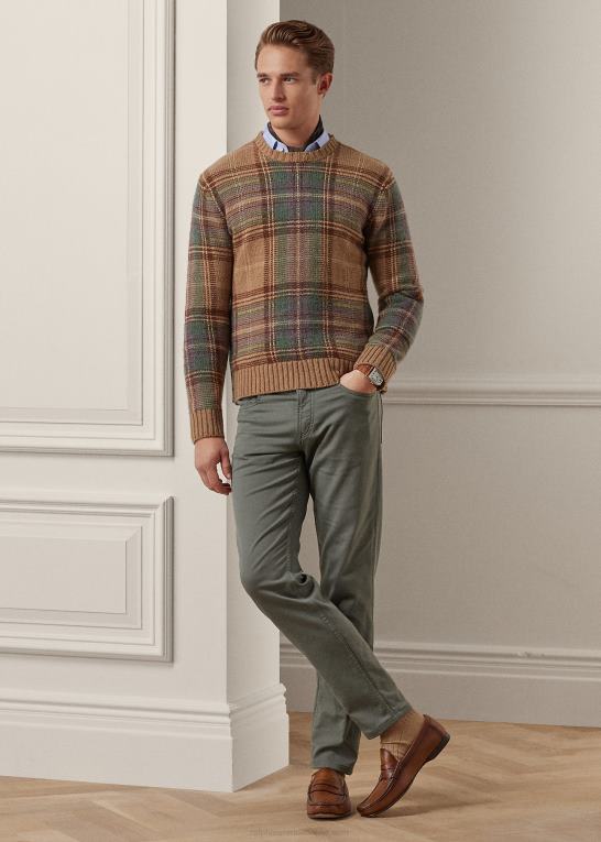 isla blå Mænd Ralph Lauren slim fit stretch dobbybukser Z426B85