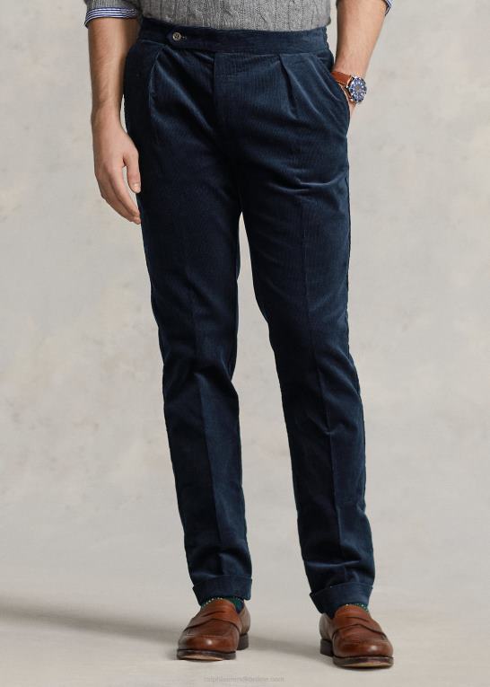 jæger/flåde Mænd Ralph Lauren plisseret fløjlsbukser Z426B8578