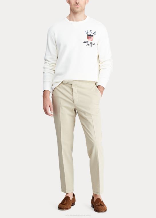 kaki Mænd Ralph Lauren beklædningsfarvet stretch bukser i chinodragt Z426B1197