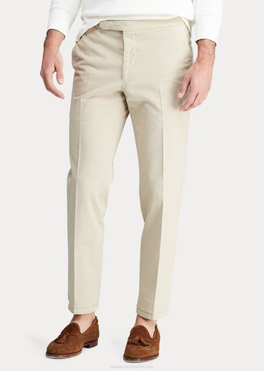 kaki Mænd Ralph Lauren beklædningsfarvet stretch bukser i chinodragt Z426B1197