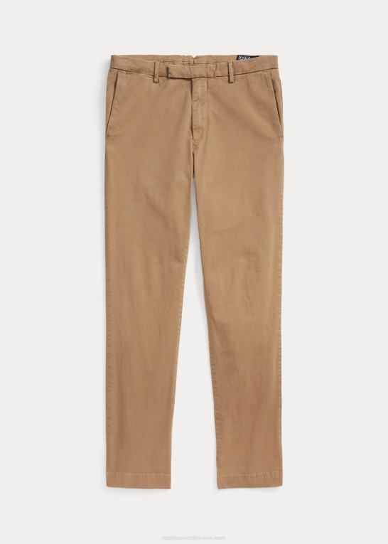 kaki bakke Mænd Ralph Lauren jarrett stretch satin bukser i slim fit Z426B668