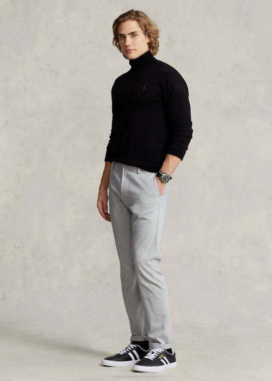 kanal grå Mænd Ralph Lauren stretch slim fit dobby bukser Z426B1147