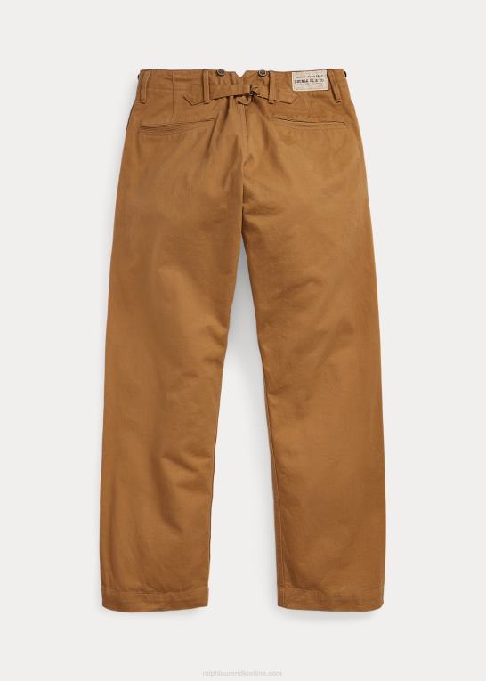 khaki skyl Mænd Ralph Lauren buckle back field chino pant Z426B1751