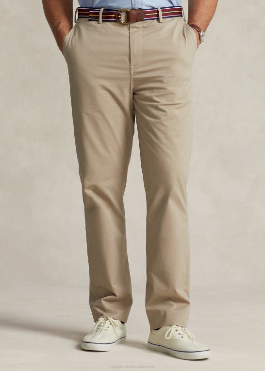 khaki tan Mænd Ralph Lauren stræk chinobukser med klassisk pasform Z426B1859