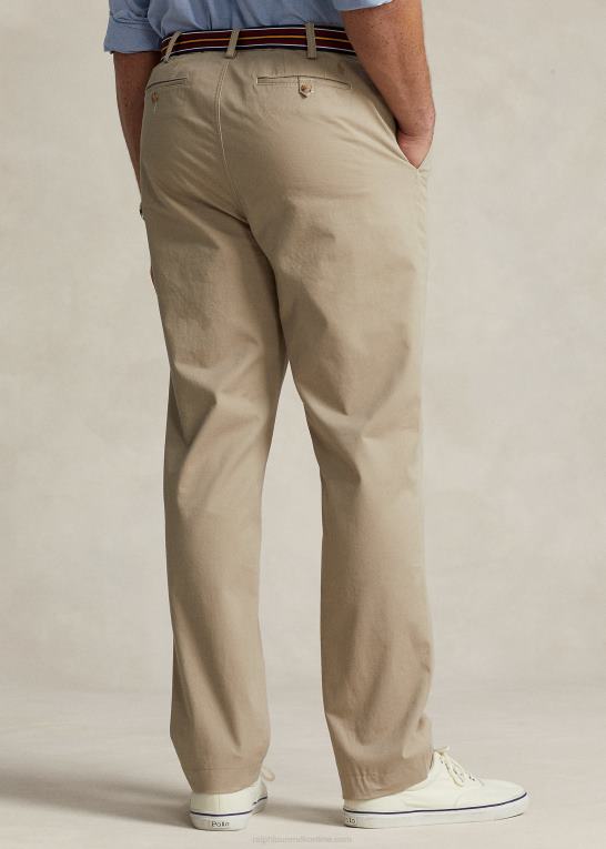 khaki tan Mænd Ralph Lauren stræk chinobukser med klassisk pasform Z426B1859