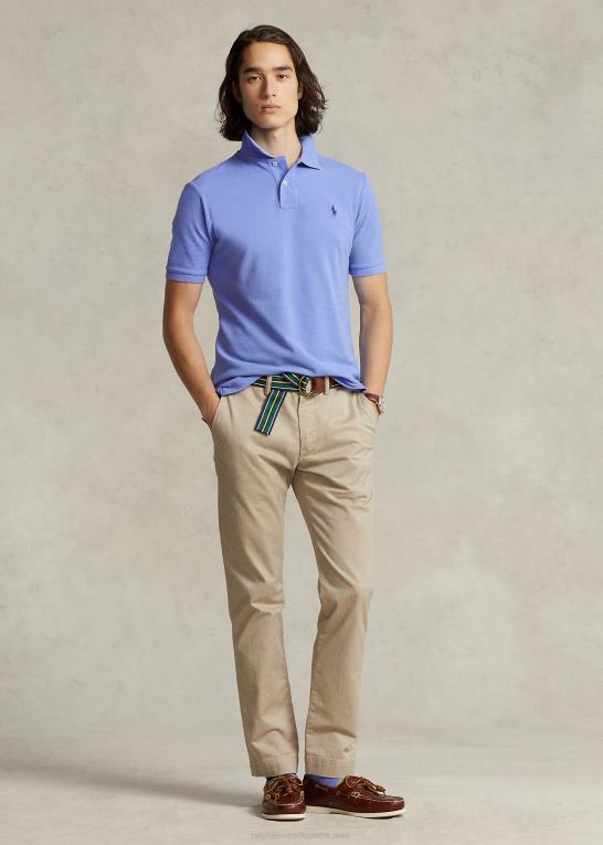 khaki tan Mænd Ralph Lauren vaskede stretch chinobukser alle pasform Z426B8387