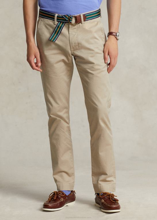 khaki tan Mænd Ralph Lauren vaskede stretch chinobukser alle pasform Z426B8387