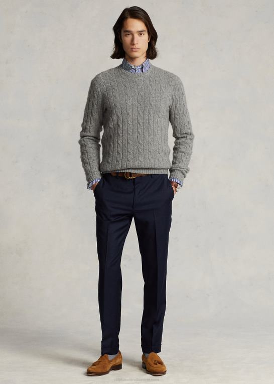 klassisk flåde Mænd Ralph Lauren slim fit uld twill bukser Z426B737