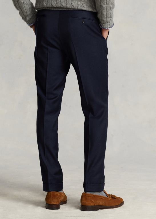 klassisk flåde Mænd Ralph Lauren slim fit uld twill bukser Z426B737