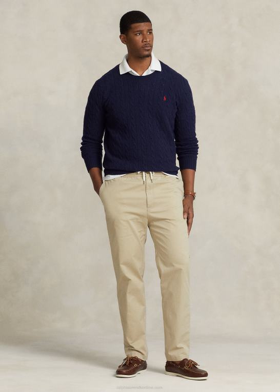 klassisk kaki Mænd Ralph Lauren polo prepster stretch bukser med klassisk pasform Z426B1905
