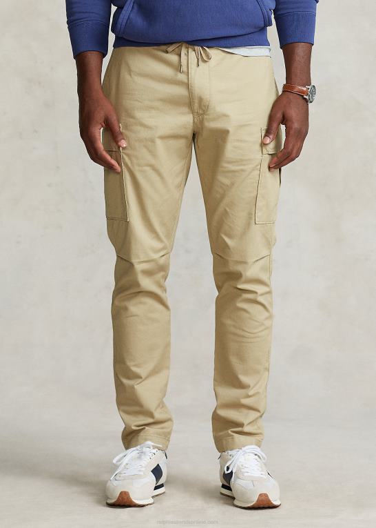 klassisk kaki Mænd Ralph Lauren stretch slim fit twill cargo bukser Z426B1392