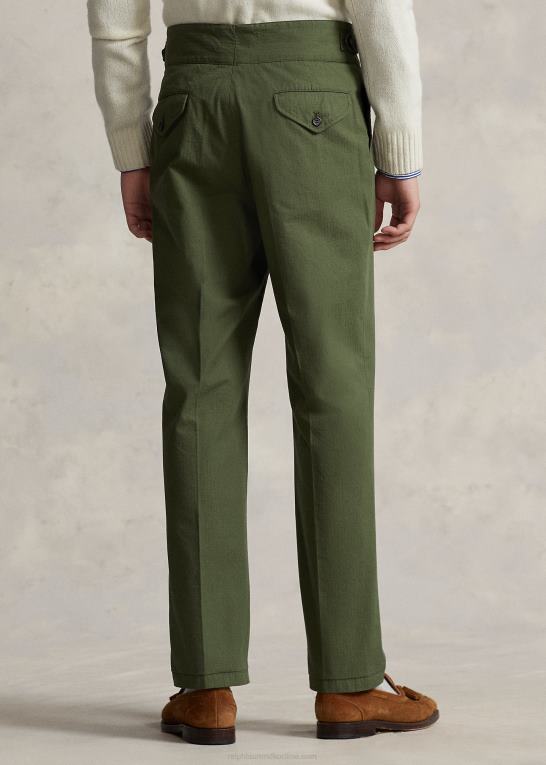klassisk trist oliven Mænd Ralph Lauren bukser med ripstop-dragt med spænde Z426B969