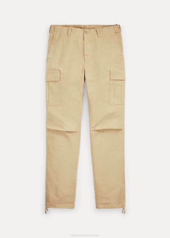 kystbeige Mænd Ralph Lauren afslappet pasform canvas cargo bukser Z426B1473