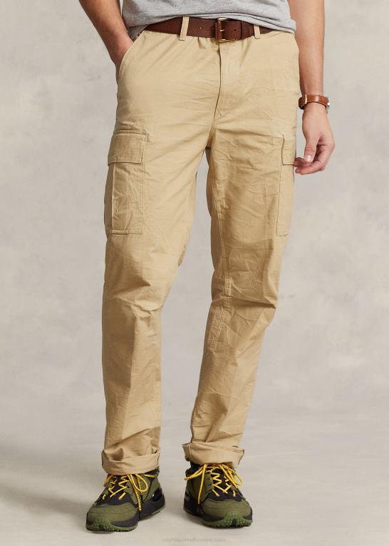 kystbeige Mænd Ralph Lauren afslappet pasform canvas cargo bukser Z426B1473