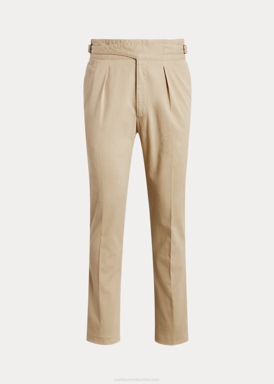 kystbeige Mænd Ralph Lauren beklædningsfarvet stretch bukser i chinodragt Z426B1091