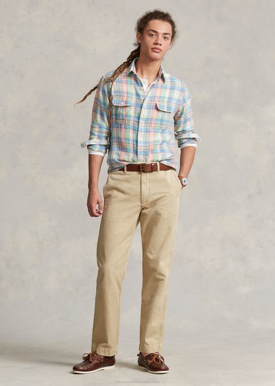 kystbeige Mænd Ralph Lauren salinger chinobukser med lige pasform Z426B837