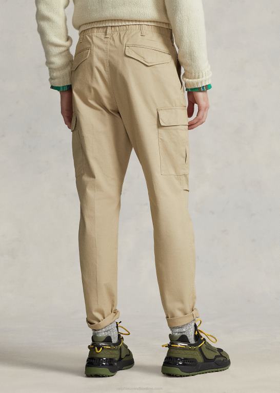 kystbeige Mænd Ralph Lauren stretch slim fit twill cargo bukser Z426B8432
