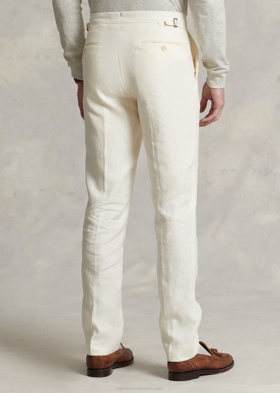 let creme Mænd Ralph Lauren bukser i linned Z426B8433