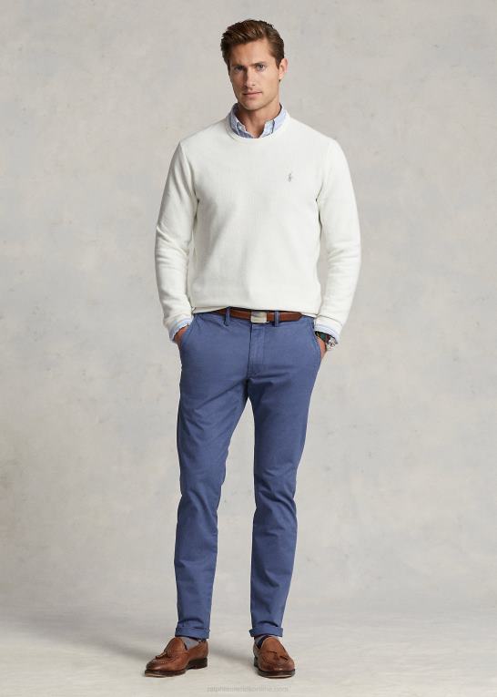 let marine Mænd Ralph Lauren vaskede stretch chinobukser alle pasform Z426B8394